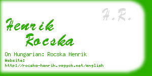 henrik rocska business card